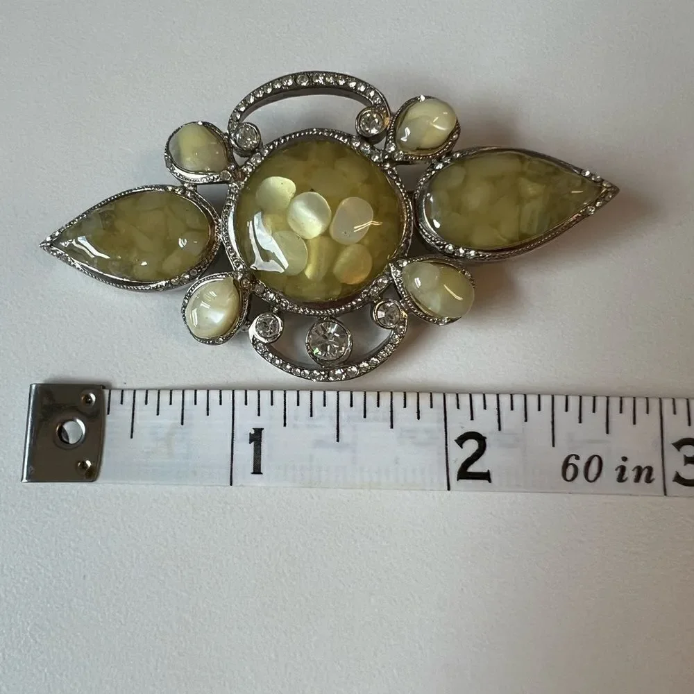 - Chanel Floating Opal Pin/Brooch. Pristine Condition.